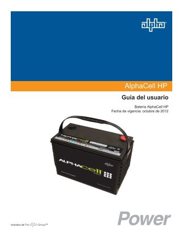 AlphaCell HP españolas Guía del usuario