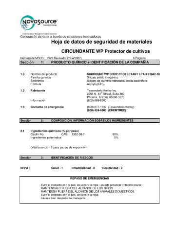 Hoja de datos de seguridad de materiales - Tessenderlo Kerley