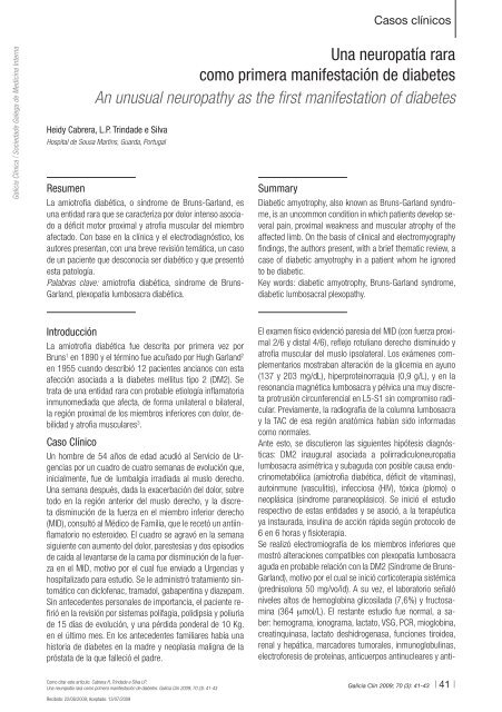 neuropatía del plexo lumbosacro diabetes