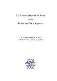 97 Reunión Nacional de F´ısica de la Asociación F´ısica Argentina