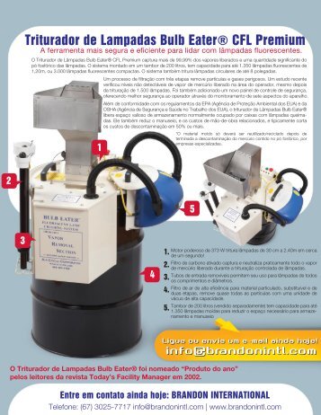 Triturador de Lampadas Bulb Eater® CFL Premium - brandonintl.com