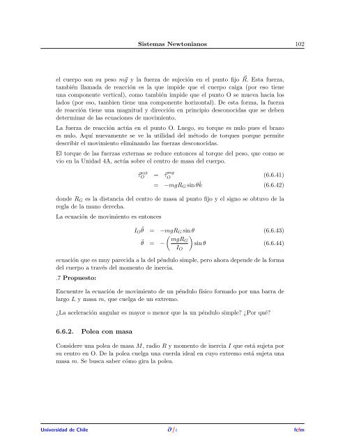 FIA2 - SISTEMAS NEWTONIANOS Semestre 2007-2 Profesores ...