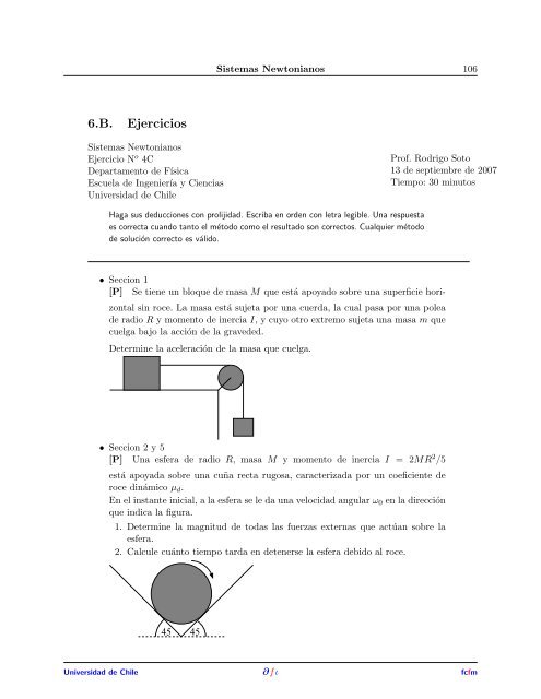 FIA2 - SISTEMAS NEWTONIANOS Semestre 2007-2 Profesores ...