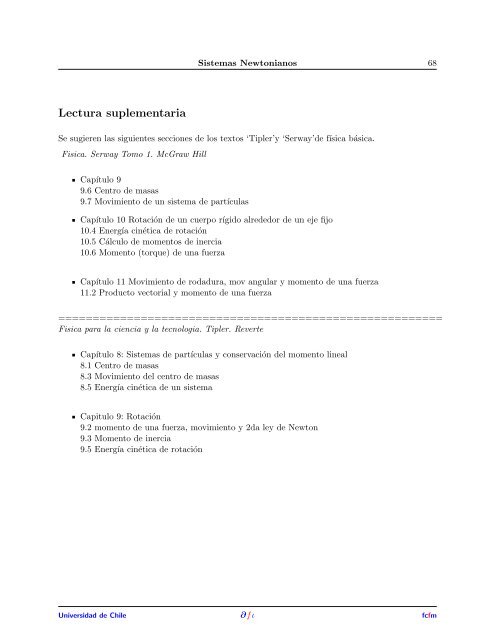 FIA2 - SISTEMAS NEWTONIANOS Semestre 2007-2 Profesores ...