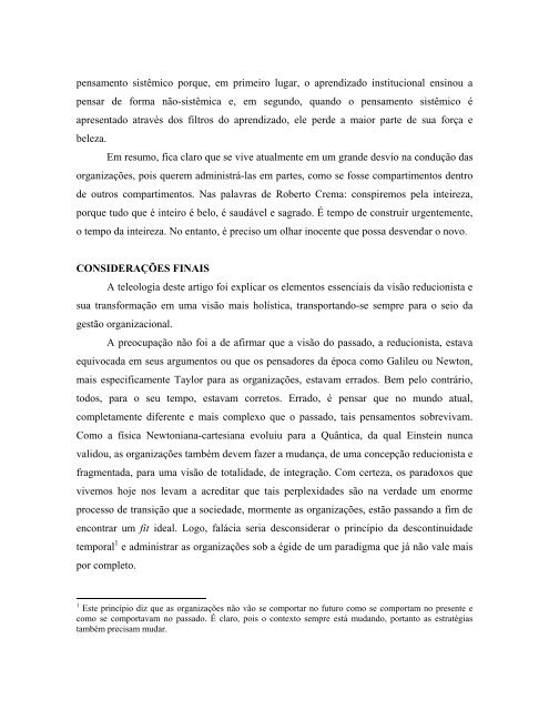 da empresa newtoniana-cartesiana para a holstica - CAD - UFSC