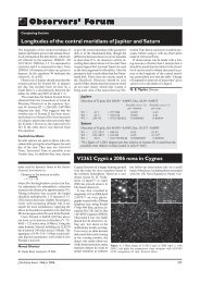 Observers' Forum - British Astronomical Association