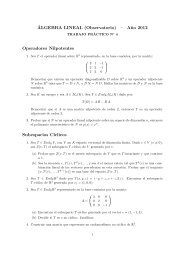 ´ALGEBRA LINEAL (Observatorio) – A˜no 2012 Operadores ...