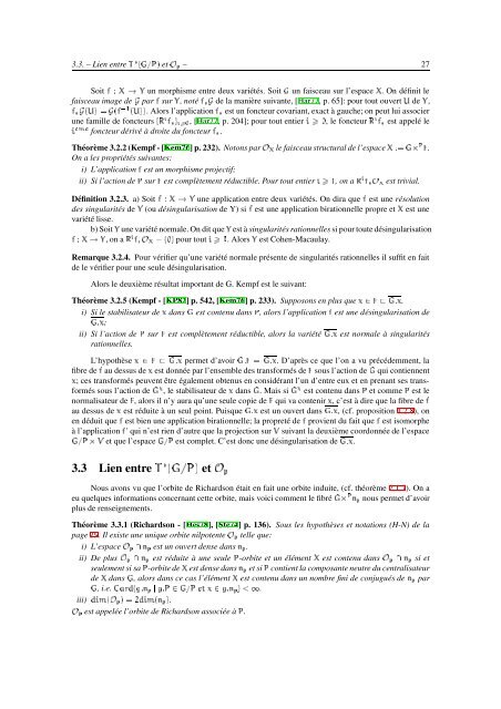 TH`ESE ´Etude des Orbites Nilpotentes par l'Application de Springer ...