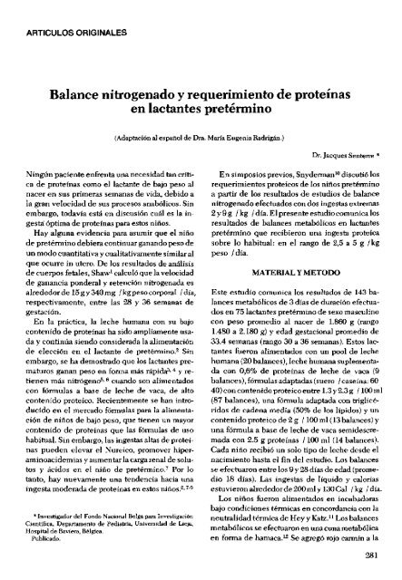Balance nitrogenado y requerimiento de proteinas en ... - SciELO