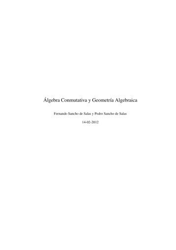 Álgebra Conmutativa y Geometría Algebraica