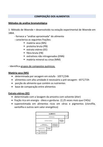 Composição dos alimentos