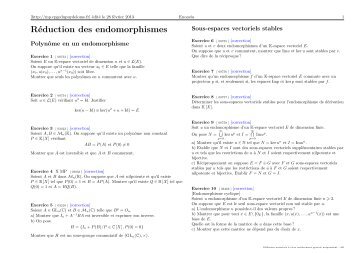 Réduction des endomorphismes