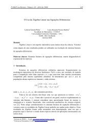 O Uso da Álgebra Linear nas Equações Diferenciais - Faculdade de ...