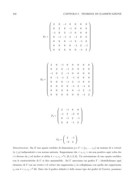 Algebre di Lie semisemplici, sistemi di radici e loro classificazione