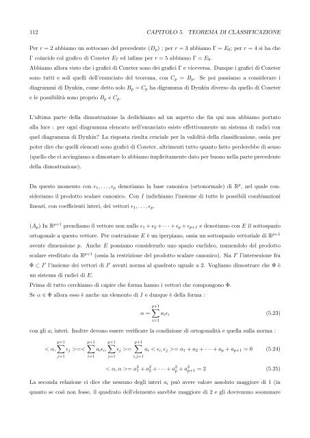 Algebre di Lie semisemplici, sistemi di radici e loro classificazione