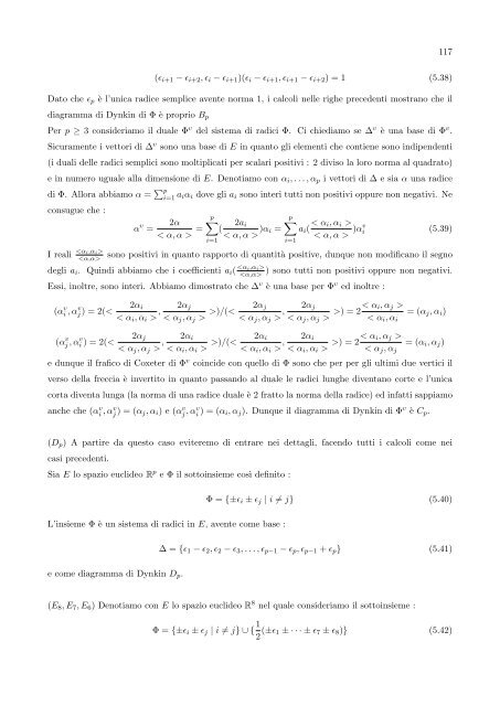 Algebre di Lie semisemplici, sistemi di radici e loro classificazione