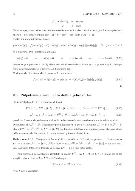 Algebre di Lie semisemplici, sistemi di radici e loro classificazione