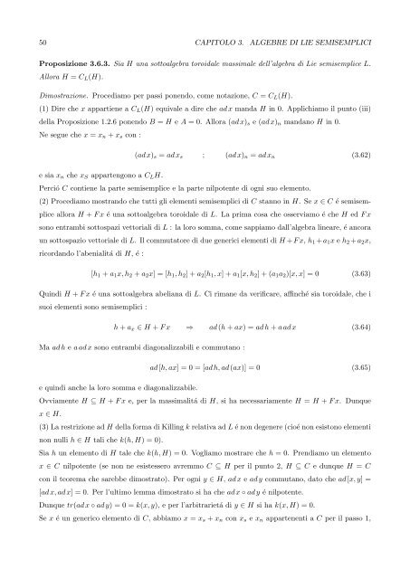 Algebre di Lie semisemplici, sistemi di radici e loro classificazione
