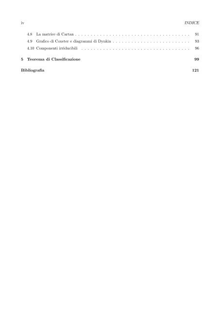 Algebre di Lie semisemplici, sistemi di radici e loro classificazione