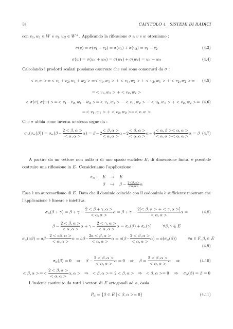 Algebre di Lie semisemplici, sistemi di radici e loro classificazione