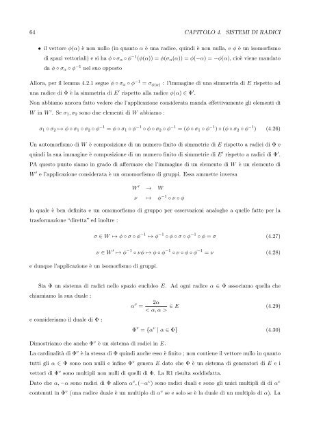 Algebre di Lie semisemplici, sistemi di radici e loro classificazione