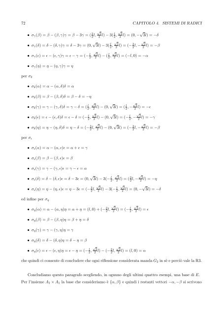 Algebre di Lie semisemplici, sistemi di radici e loro classificazione