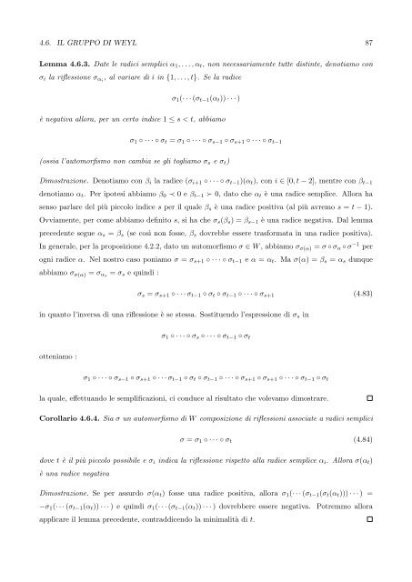 Algebre di Lie semisemplici, sistemi di radici e loro classificazione