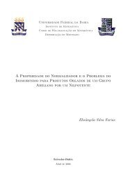 Elisangela Silva Farias - Pós-Graduação em Matemática - UFBA ...