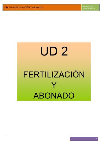 FERTILIZACIÓN Y ABONADO