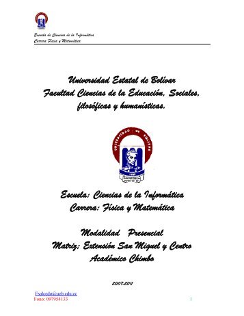 Proyecto Física y Matemática - FCE - Universidad Estatal de Bolívar