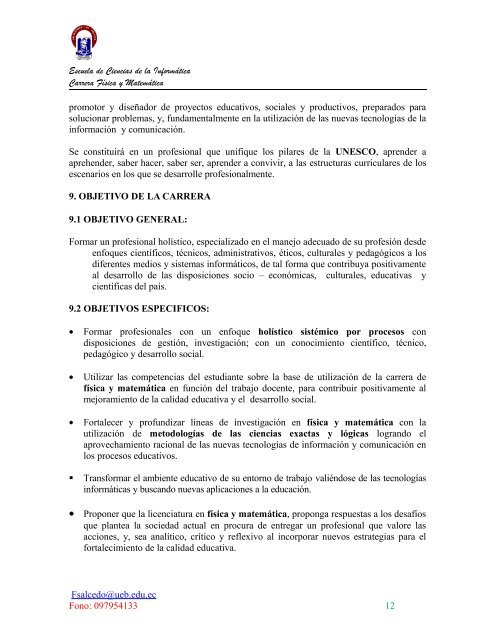 Proyecto Física y Matemática - FCE - Universidad Estatal de Bolívar