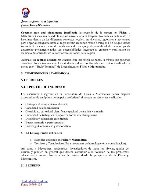 Proyecto Física y Matemática - FCE - Universidad Estatal de Bolívar