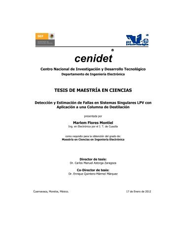 Tesis: Detección y estimación de fallas en sistemas ... - Cenidet