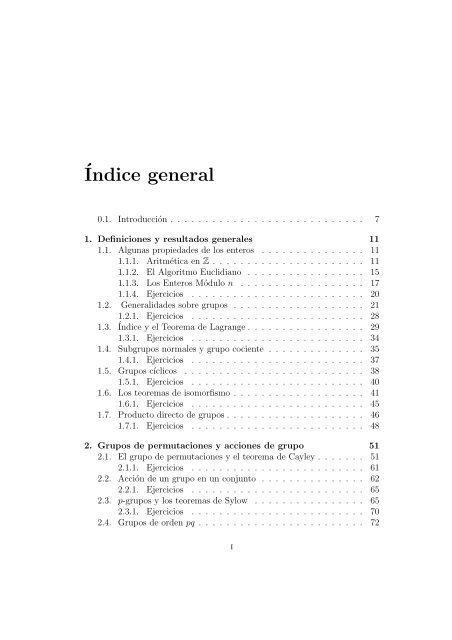 ´Indice general - Exordio