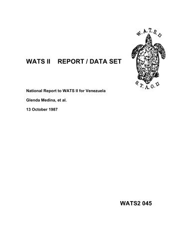 WATS 11 REPORT/DATA SET - WIDECAST