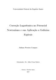 Correção Logarítmica no Potencial Newtoniano e sua ... - CCE/UFES