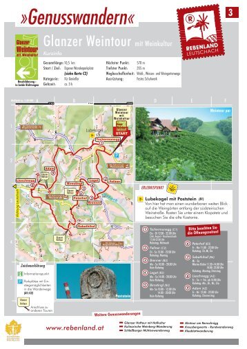 Wanderkarte Glanzer Weintour in pdf Format - Rebenland