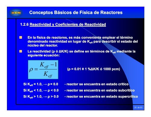 Tema 1 Conceptos Básicos de Física de Reactores