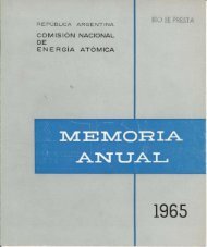 Memoria Anual CNEA 1965 - Comisión Nacional de Energía Atómica