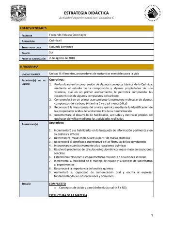 ESTRATEGIA DIDÁCTICA - Portal Académico del CCH