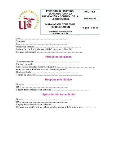 protocolo higiénico - Universidad de Sevilla