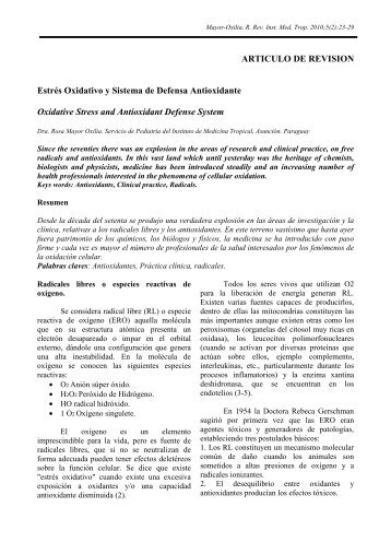 ARTICULO DE REVISION Estrés Oxidativo y Sistema de ... - SciELO