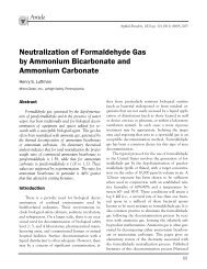 Neutralization of Formaldehyde Gas by Ammonium Bicarbonate and ...