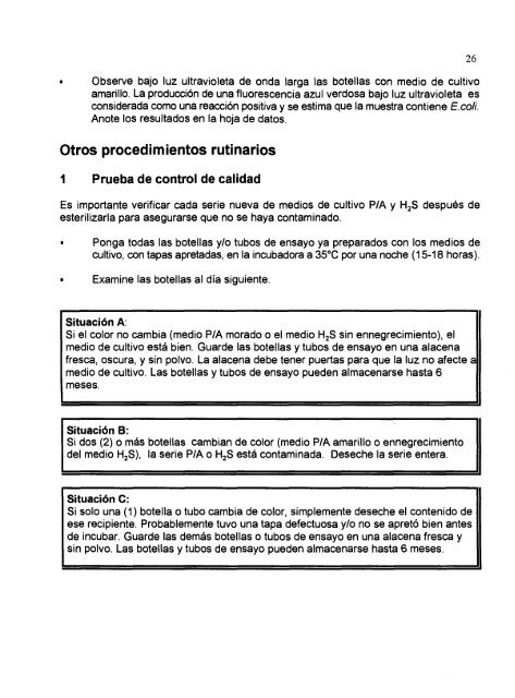 Técnicas cualitativas para el control de calidad del agua -- TALLER ...