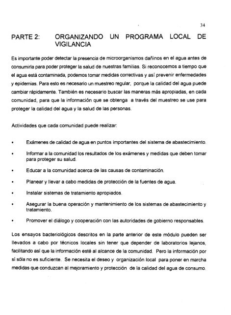 Técnicas cualitativas para el control de calidad del agua -- TALLER ...