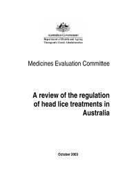A review of the regulation of head lice preparations in Australia