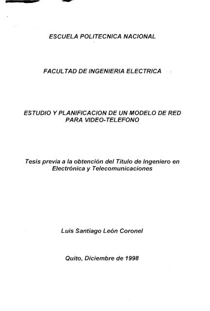 Tesis previa a la obtención del Título de Ingeniero en Electrónica y ...