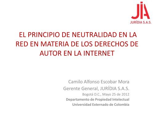 El principio de neutralidad de redes en - Universidad Externado de ...