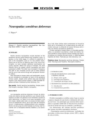 Neuropatías sensitivas dolorosas - Revista de la Sociedad ...