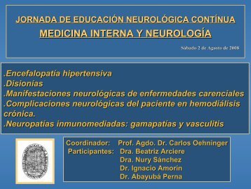 Neuropatías Inmunomediadas. Presentación del Dr Carlos ...